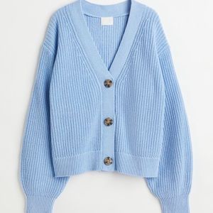 Rib-knit cardigan